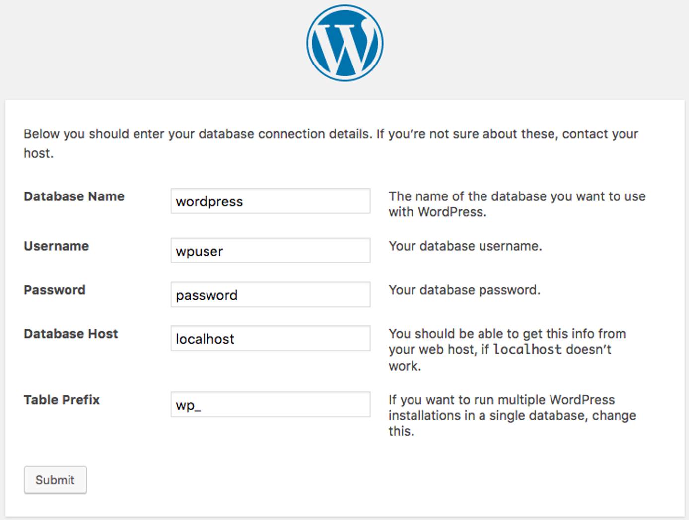 WordPress Setup: Configure Database WordPress Setup: Configure Database